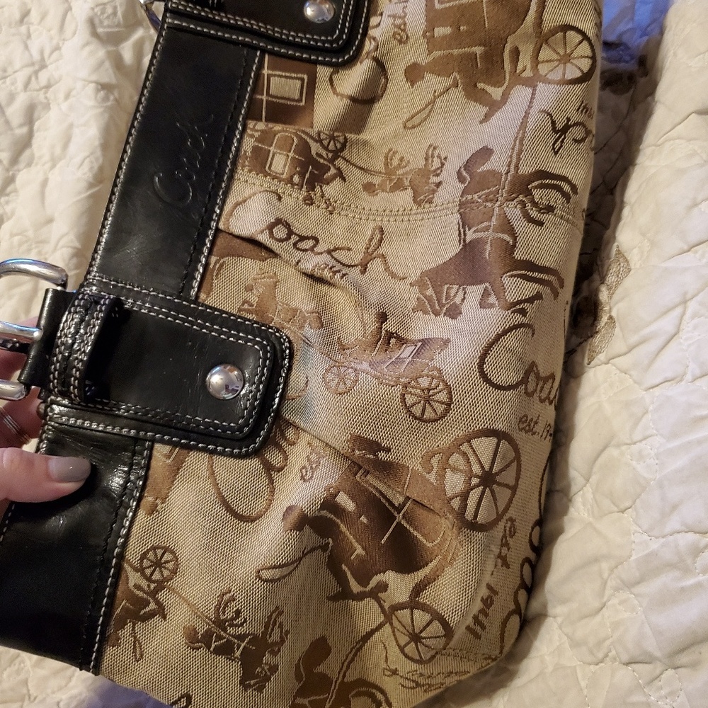 Coach Canvas Carriage Hobo
